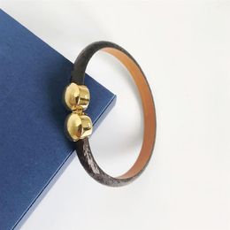 Luxury Jewellery Feminine Leather Designer Bracelet with Gold Heart Brand logo on a high end elegant fashion bracelet holiday gift 1243E