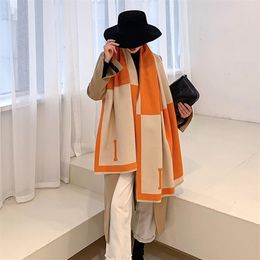 scarf designer scarf cashmere Wraps Warm Soft Scarves for Women Autumn Winter Long Shawls Camouflage Animal Plaid Black Orange Kha279R