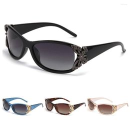 Sunglasses Wrap Around Polarised Futuristic UV400 Protection Butterfly Design Sports Sun Glasses Y2K Shades For Women