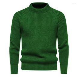 Men's Sweaters Autumn And Winter Half High Neck Comfortable Warm Knitted Sweater Men Clothing