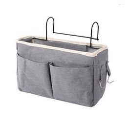 Storage Boxes Bag Space-saving Bedside Solutions Durable Hanging Bags For Home Dorm Bedroom Organization Rod Design