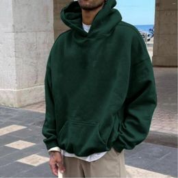 Men's Hoodies Oversized Sweatshirt Harajuku Hoodie Letter Print Tops Solid Colour Sweatshirts For Men Dailywear Long Sleeve Sudaderas