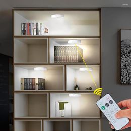 Wall Lamp Motion Sensor Lights Wireless Rechargeable Closet Dimmable Remote Controlled Lamps For Cabinets Wardrobes