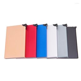 Storage Bags Anti-magnetic Anti-theft ID Holder Porte Carte Slim Aluminium Wallets Pocket Case Automatic -up Box