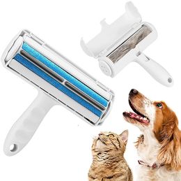 Pet Hair Remover Roller - Dog & Cat Fur Remover with Self-Cleaning Base - Efficient Animal Hair Removal Tool Cat Dog Hair Remover Couch Furniture Car Seat Carpet and Bedding