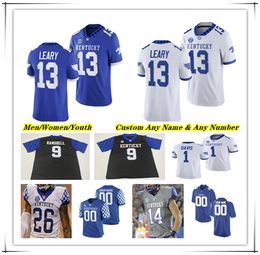 Kentucky Wildcats UK College Football Jersey Devin Leary Ray Davis JuTahn McClain Tayvion Robinson Barion Brown Dane Key Maxwell Hairston Trevin Wallace J.J. Weaver