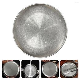 Dinnerware Sets Stainless Steel Tray Plate BBQ Small Snack Containers Kitchen Gadget Barbecue Camping Flatware Pelvis