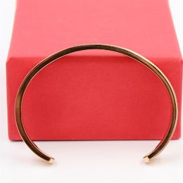 Luxury Cuff Design High Qualtiy Bracelets&Bangles For Lover Stainless Steel Opening Bracelets Wedding Jewelry241n