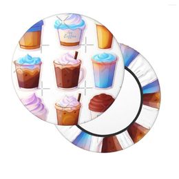 Pillow Ice Coffee Sticker Set Round Bar Chair Cover Festive Decor Soft Fabric Suitable For Stools