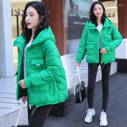 Women's Trench Coats Women Winter Jacket Short Warm Parkas Female Autumn 2023 Thickening Coat Cotton Padded Hooded