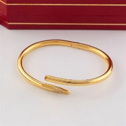 Love Screw Bracelet Designer mens bangle Luxury Jewelry Women Bangle Classic Titanium Steel Alloy Gold-Plated Craft Colors Gold Si202b