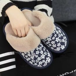 2023 Autumn And Winter Home Cotton Slippers Women's Fashion Non-Slip Thick Warm Indoor Silent Leather Slippers