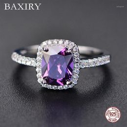 Fine Engagement Ruby 925 Sterling Silver Rings Amethyst Gemstone Ring Silver Emerald Blue Sapphire New For Women12576