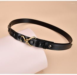 Belts Woman Belt Quality Cowskin Genuine Leather Cummerbund Female Decorative Simple Waist Chastity For Jeans