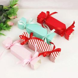 Gift Wrap 10pcs/lot Favour Candy Packaging Box Bag Craft Paper Wedding Boxes Treat Kids Birthday Crackers Party Favours