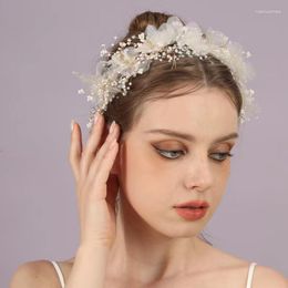 Hair Clips European And American Super Fairy Bride Headband Headgear Wedding Bridesmaids Wreath Crown