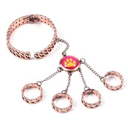 Charm Armbänder Anime Reddy Mädchen Ring Armband Set Juleka Couffaine Katze Klaue kann geöffnet werden geschlossen Geschenk für Kinder Cosplay298S