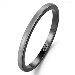 Wedding Rings 2mm Inner Ring Electric Black Outer Tungsten Carbide Men Women Engagement Jewelry