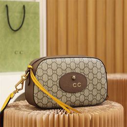 Original Cool Tiger Head Camera Classic Old Flower Canvas One Shoulder Crossbody Bag for Men and Women Inventory 873