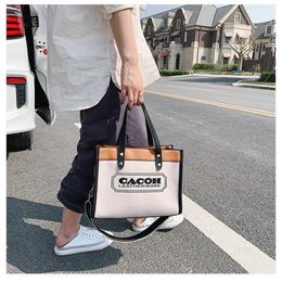 Fashion Women's Large Capacity Letter Tote Commuting to Work Popular Shoulder Contrast Color Versatile Crossbody Bag model 2765