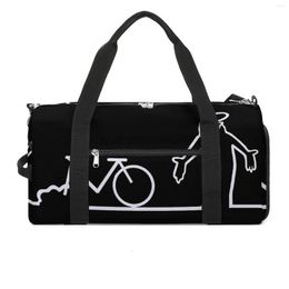 Outdoor Bags La Linea Bicycle Gym Bag Tv Programme Portable Sports Accessories Swimming Pattern Handbag Retro Fitness For Male