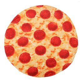 Blankets Pizza Throw Blanket Eye Catching Funny Food Warm Comfortably Wrapped Portable For Adults Home