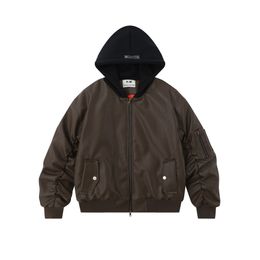 Men Leather Hooded Jacket Winter Parkas Streetwear Hip Hop Zipper Thick Warm Padded Bomber Coats 2023 Harajuku Waterproof Parkas