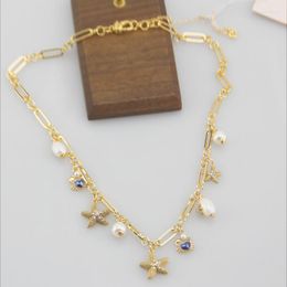 Chains Light Luxury Design Fashion Multi- Ocean Series Starfish Small Crab Shape Women's Necklace Jewellery