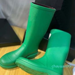 Women's Boots Rain Rubber Winter Rain Boots Thick Sole Ankle Sleeves Half Pink Black Green Outdoor