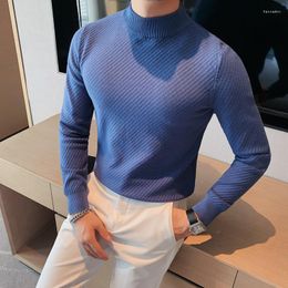 Men's Sweaters 2023 Autumn Winter Solid Long Sleeve Turtleneck For Men Clothing Slim Fit Casual Knitted Pullovers Pull Homme S-3XL