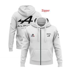 Tuta da gara Formula Alpine Alonso Felpa con cappuccio con cerniera F Team s