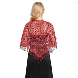 Scarves Bridal Evening Dresses Shawl Fashion Wedding Party Lady Cape Wraps Bridesmaid Sequin Tassel Dinner Women