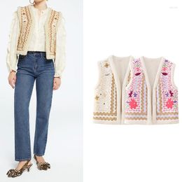 Women's Vests Fleece Embroidered Vest Autumn And Winter Fashion Vest-style Jacket Ethnic Style Comfortable