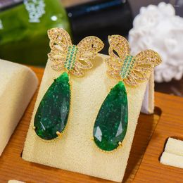 Dangle Earrings GODKI High Quality Luxury Noble Butterfly Water Drop For Women Bridal Wedding Party Womon Girl Daily Jewellery