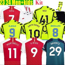 22 23 24 Fans Player Version Soccer Jerseys SALIBA Gunners MARTINELLI G. JESUS 2023 2024 ARSen Love Unites Jersey SAKA All Football Shirt Kid Football Jersey Equipment