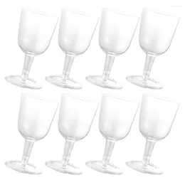 Disposable Cups Straws 8 Pcs Plastic Glass Glasses Practical Clear Bulk Parties Glitter