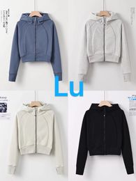 Lu scuba hoodie Scuba full Zip Hoodie Women Yoga Suit Designer Yoga Jacket Autumn and Winter yoga hoodie full zipper terry designer sweater