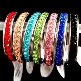 36pcs Colorful One Row Zircon Stainless Steel CZ Wedding Rings Engagement Jewelry Male Female Star Shiny Crystal Finger Charm Eleg263s