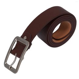 Belts Men's Casual Waistband Belt Faux Leather Buckle Waist Strap Brown