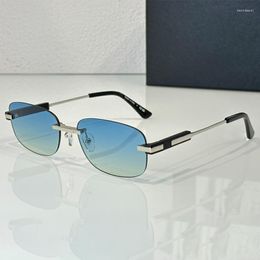 Sunglasses 68ZS Pure Titanium Rimless Women And Men Uv400 Outdoor Italy Brand Eyeglasses Frameless Designer Luxury Oval Eyewear