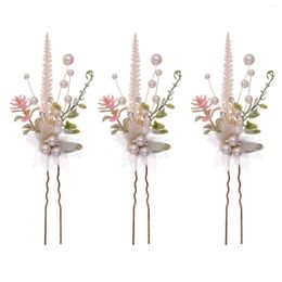 Hair Clips 3 Pcs Flower Pearl Wedding Pins Woman Luxurious Vintage Making Accessories For Birthday Chrisrmas Year Gift
