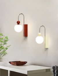 Wall Lamp Post-modern Cream Wind Sconce Lights Scandinavian Retro For Bedroom Corridor Light Fixtures Bedside Indoor Led Lamps