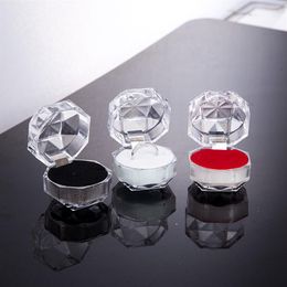 20pcs Rings Box Jewellery clear Acrylic wedding gift ring stud dust plug252w