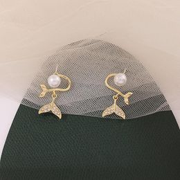 Stud Earrings Lolita Decorative Jewellery Pearl Fishtail Summer High-end Light Luxury Temperament Net Red