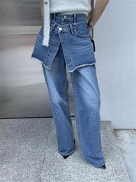 Women's Jeans Alien Kitty Washed Women With Girdle Chic Loose Denim High Waist Autumn 2023 Casual Daily Office Lady Streetwear Pants