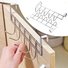 Hooks Convenient Stainless Steel Coat Hanger 5 Rack Bathroom Organiser Towel Door Hook