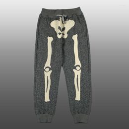 Men's Pants Jogger 2023 High Quality Men Streetwear Bone Pattern Print Sweatpant Trouser Pantalones De Hombre