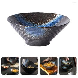 Dinnerware Sets Ramen Bowl Ceramic Porcelain Creative Bowls Container Japanese Style Plastic Containers Bamboo Hat Tableware