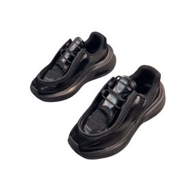 The latest style of 2023P women's casual shoes with lightweight large soles made of genuine leather fabric.