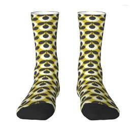 Men's Socks Novelty Orla Kiely Abstract Dress Unisex Warm Comfortable 3D Printed Geometric Scandinavian Crew